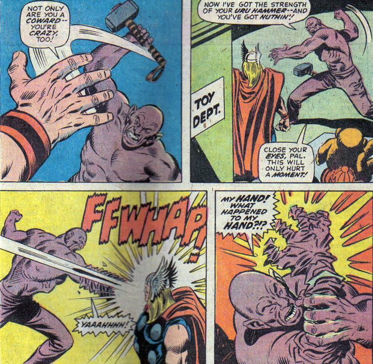 Thor, oyuncak çekiçle Absorbing Man'i böyle kandırmıştı!