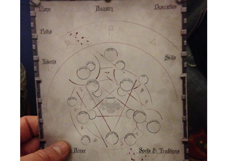 Shadow of the Demon Lord'un tanıtım oyunlarında kullanılan karakter kağıdı. (Kaynak: instagram)