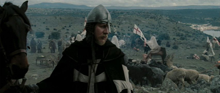 David Thewlis'in Kingdom of Heaven'da canlandırdığı savaşçı rahip / Hospitaller