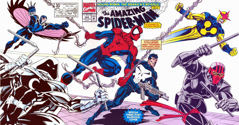 Amazing Spider-Man #353 - 358 arasında yayınlanan Secret Empire kapışmasına katılan efsane ekip.