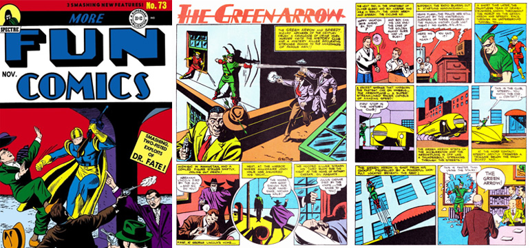 Green Arow'un ilk okuyucuyla tanıştığı sayı olmasına rağmen kapakta yer alamadığı More Fun Comics #73