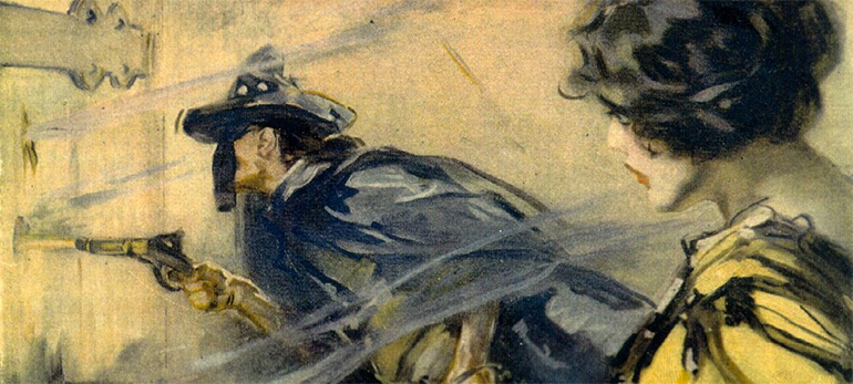Zorro'nun okuyucuyla tanıştığı 1919 tarihli “The Curse of Capistrano”nun kapağı.