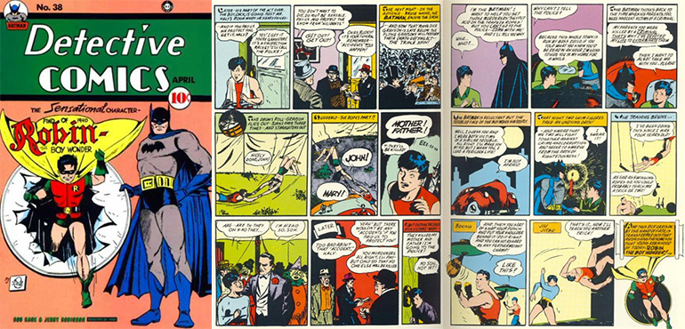 Robin'in ilk ortaya çıktığı Detective Comics #38 (1940)
