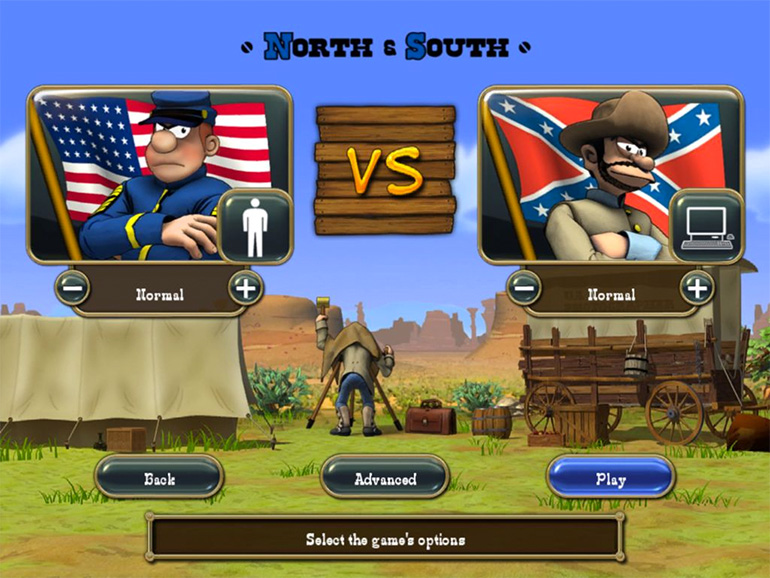 Oyunun ana ekranı ve ortadaki fotoğrafçının bilgisayar tarihine geçen poposu.