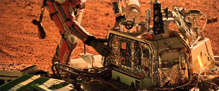 Pathfinder'ın parçalarını söküp kullanmak artık bir Mars filmi klişesi oldu