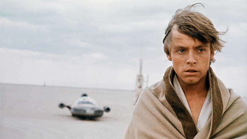 Luke Skywalker rolünde Mark Hamill - Star Wars (1977)