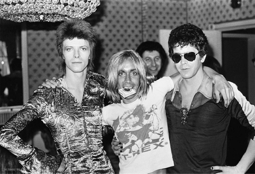 Soldan sağa: David Bowie, Iggy Pop ve Lou Reed