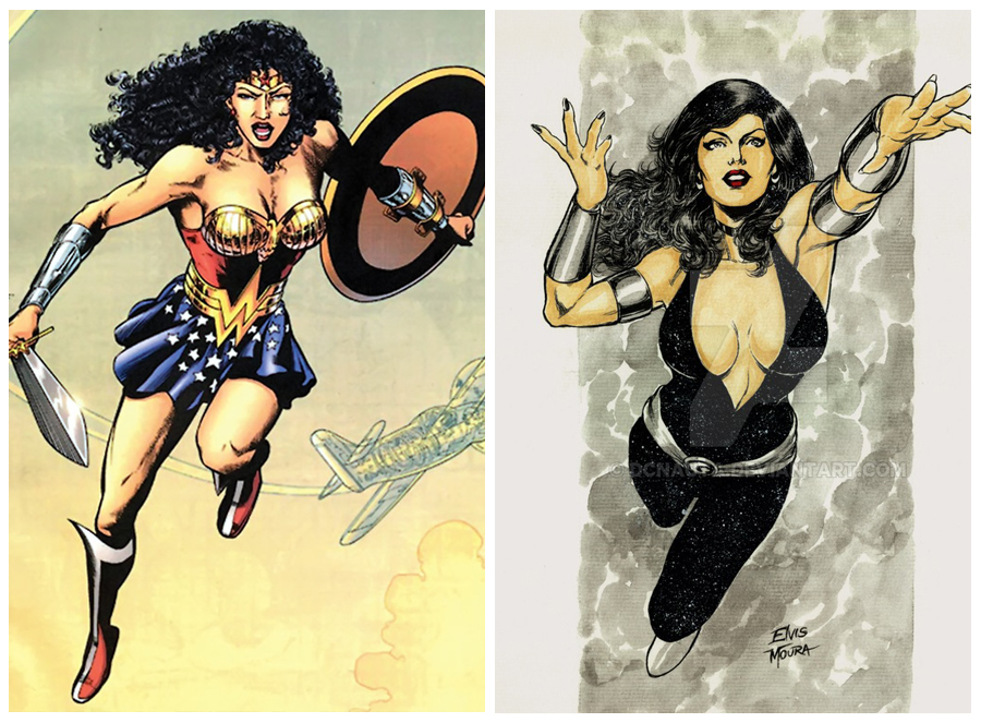 Wonder Woman ünvanını taşıyanlardan Kraliçe Hippolyta ve Donna Troy.