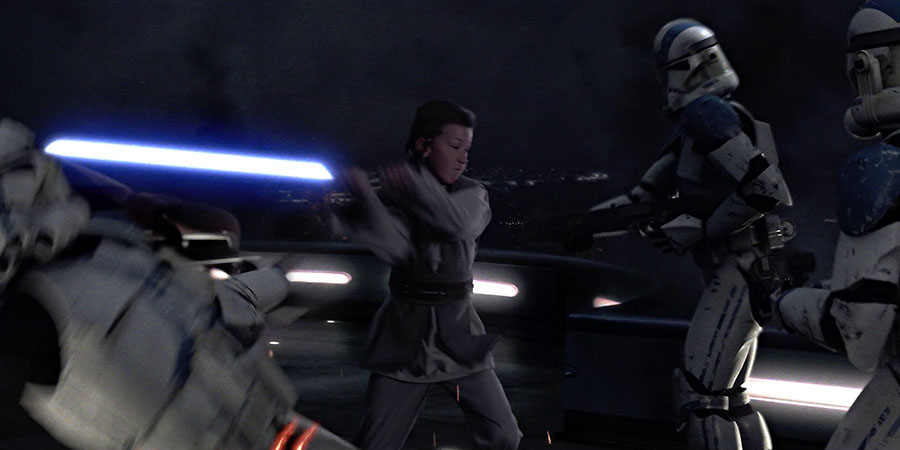 Bölüm3'te Order 66 sırasında Jedi tapınağındaki katliamdan kaçmaya çalışan padawan'ı canlandıran genç oyuncu kimdir?