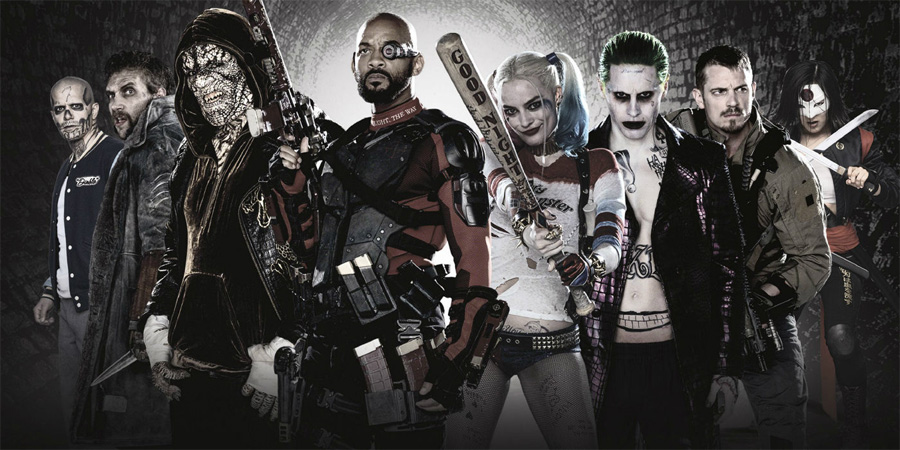 Bilmeyenler olabilir, soldan sağa El-Diablo, Captain Boomerang, Killer Croc, Deadshot, Harley Quinn, Joker, Rick Flag ve Katana