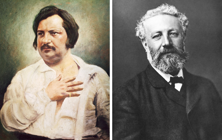 Honoré de Balzac (1799-1850) ve Jules Verne (1828-1905)