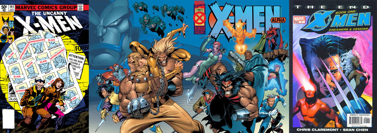 X-Men: Days of Future Past (1981), X-Men: Age of Apocalypse (1995) ve X-Men: The End (2005)